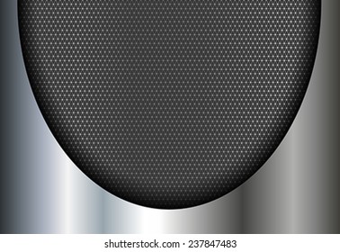 The abstract metallic background