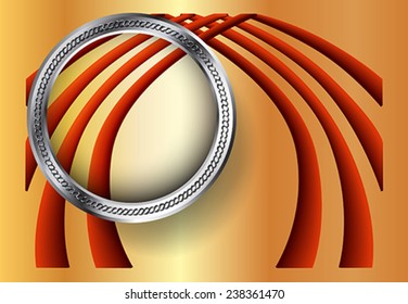 The abstract metallic background