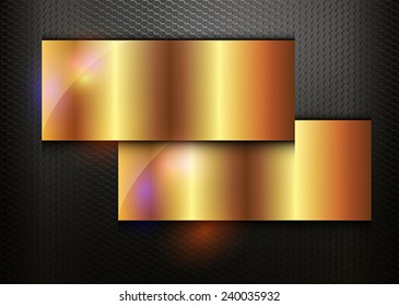 The abstract metallic background