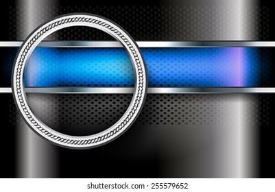 The abstract metallic background