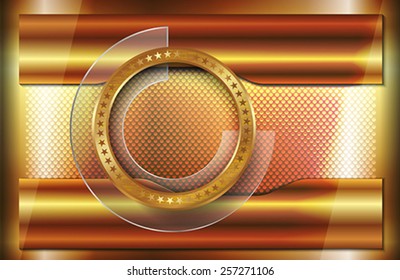 The abstract metallic background