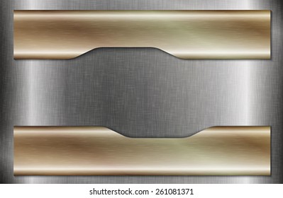 The abstract metallic background