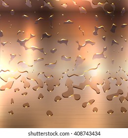 Abstract metallic background brushed polished copper texture, created with gradient mesh. Vector EPS 10.