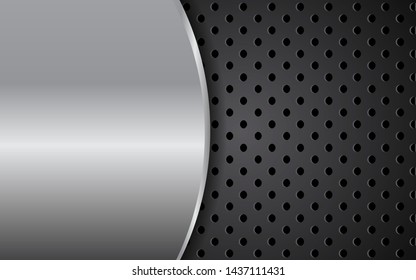 Abstract metallic background frame layout strong steel concept with solid color. Vector design template Can use for wallpaper, poster, presentation, brochure, cover, banner, advertising, corporate