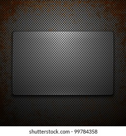 Abstract metallic background with framework. Vector illustration.