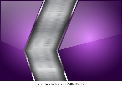 Abstract metallic background with glossy banner.
