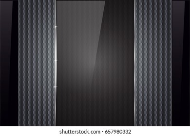 Abstract metallic background with glossy banner.