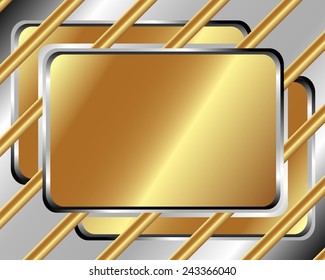 Abstract metallic background of gold and silver metal