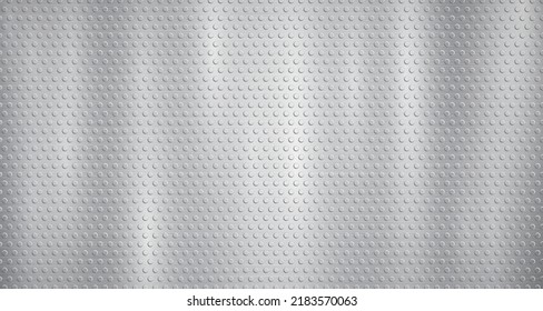 Abstract metallic background in gray colors with highlights and a texture of small voluminous convex circles