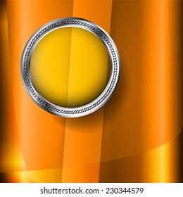 The abstract metallic background with infographic element