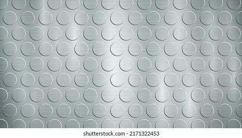Resumen de fondo metálico en colores azul claro con resaltado y textura de círculos convexos voluminosos
