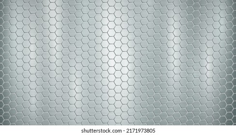 Fondo metálico abstracto en colores azul claro con realce, compuesto por pequeñas placas hexagonales voluminosas