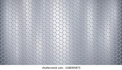 Fondo metálico abstracto en colores azul claro con realce, compuesto por pequeñas placas hexagonales voluminosas