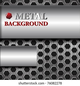 the abstract metallic background - vector illustration