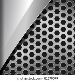 the abstract metallic background - vector illustration