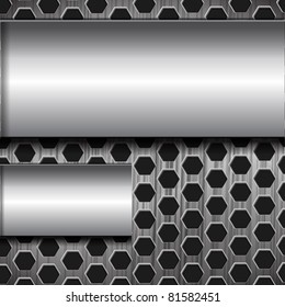 the abstract metallic background - vector illustration