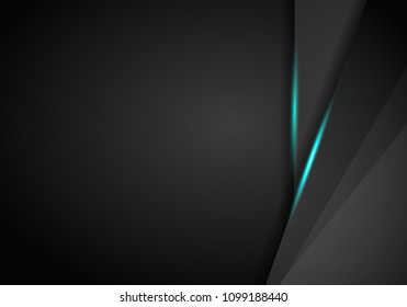 abstract metallic black blue frame sport design concept innovation background. Technology background with metallic banner. vector illustration.