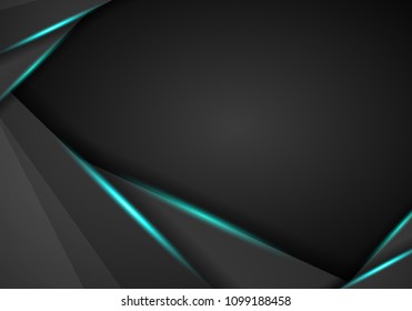 abstract metallic black blue frame sport design concept innovation background. Technology background with metallic banner. vector illustration.