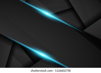 abstract metallic black blue frame sport design concept innovation background