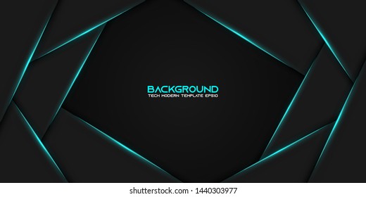 abstract metallic black blue frame sport design concept innovation background. Technology background with metallic banner. vector illustration.