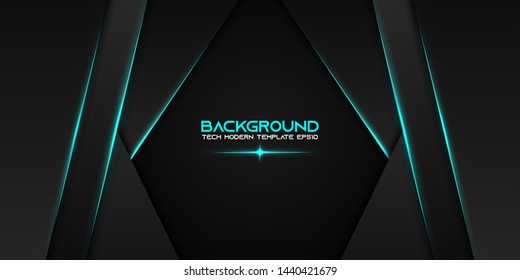 abstract metallic black blue frame sport design concept innovation background. Technology background with metallic banner. vector illustration.