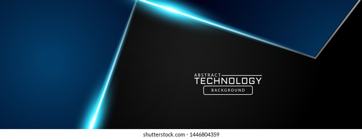 abstract metallic black blue frame sport design concept innovation background