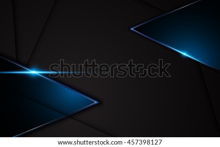 abstract metallic black blue frame sport design concept innovation background