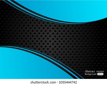 abstract metallic blue black frame design innovation concept layout background. for text and message artwork design.Vector Illustration.