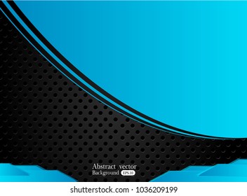 abstract metallic blue black frame design innovation concept layout background. for text and message artwork design.Vector Illustration.