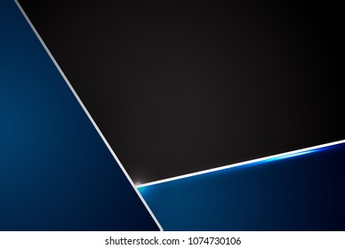 abstract metallic blue black frame design innovation concept layout background