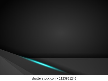 abstract metallic blue black frame layout modern tech design template background.