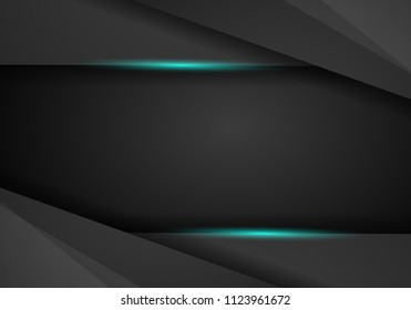 abstract metallic Blue black frame layout modern tech design template background , Black and Blue background. Vector graphic template design