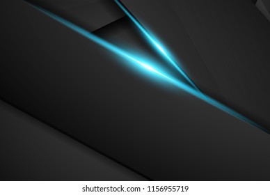 abstract metallic blue black frame layout modern tech design template background