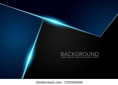 abstract metallic blue black frame layout modern tech design template background