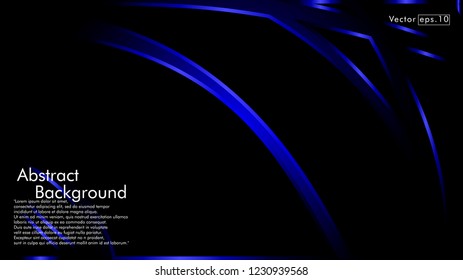 abstract metallic blue black frame layout modern tech design template background