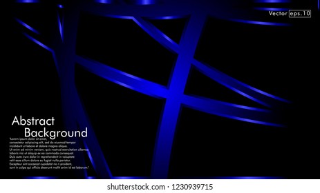 abstract metallic blue black frame layout modern tech design template background