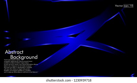 abstract metallic blue black frame layout modern tech design template background