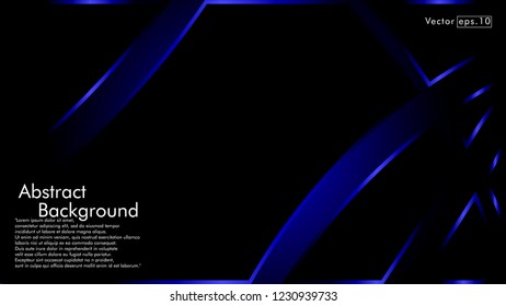 abstract metallic blue black frame layout modern tech design template background