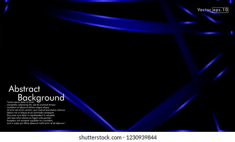 abstract metallic blue black frame layout modern tech design template background