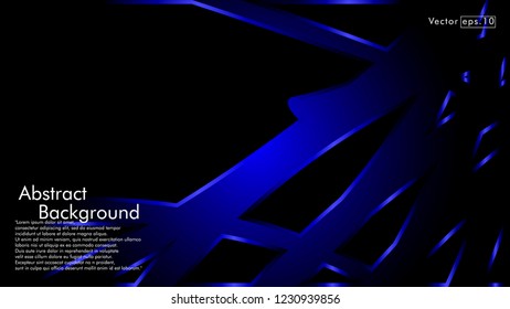 abstract metallic blue black frame layout modern tech design template background