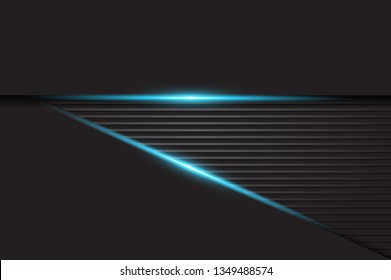Abstract metallic blue black frame layout modern tech design template background - Vector