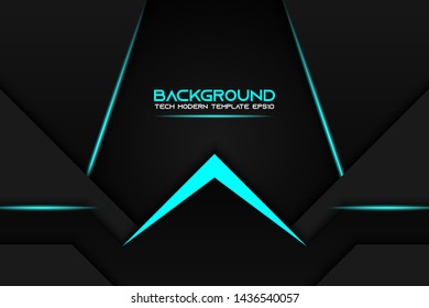 Abstract metallic blue black frame layout modern tech design template