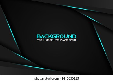 abstract metallic blue black frame layout modern tech design template background