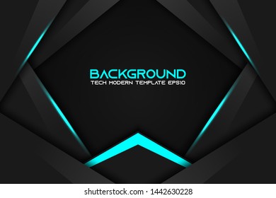 abstract metallic blue black frame layout modern tech design template background