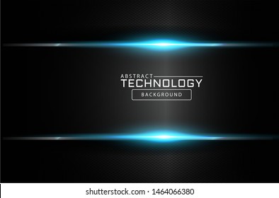 abstract metallic blue black frame design innovation concept layout background - Vector