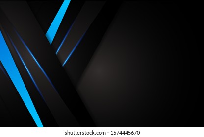 Abstract metallic blue and black frame design innovation technology concept layout background. Vector template for use element cover, banner, wallpaper, presentation, flyer