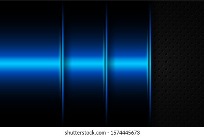 Abstract metallic blue and black frame design innovation technology concept layout background. Vector template for use element cover, banner, wallpaper, presentation, flyer