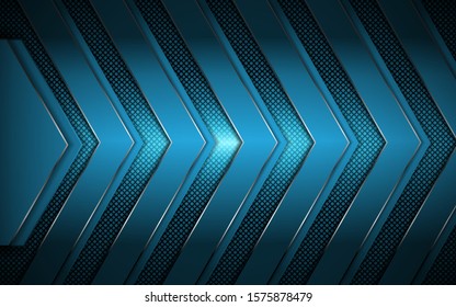 Abstract metallic blue and black frame design innovation technology concept layout background. Vector template for use element cover, banner, wallpaper, presentation, flyer