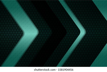Abstract metallic blue and black frame design innovation technology concept layout background. Vector template for use element cover, banner, wallpaper, presentation, flyer