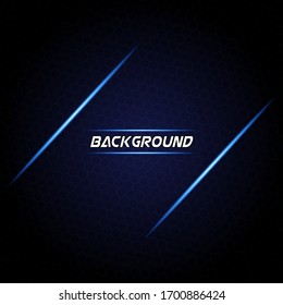 Abstrakter metallischer blauer Rahmen Design Innovationskonzept Hintergrund.